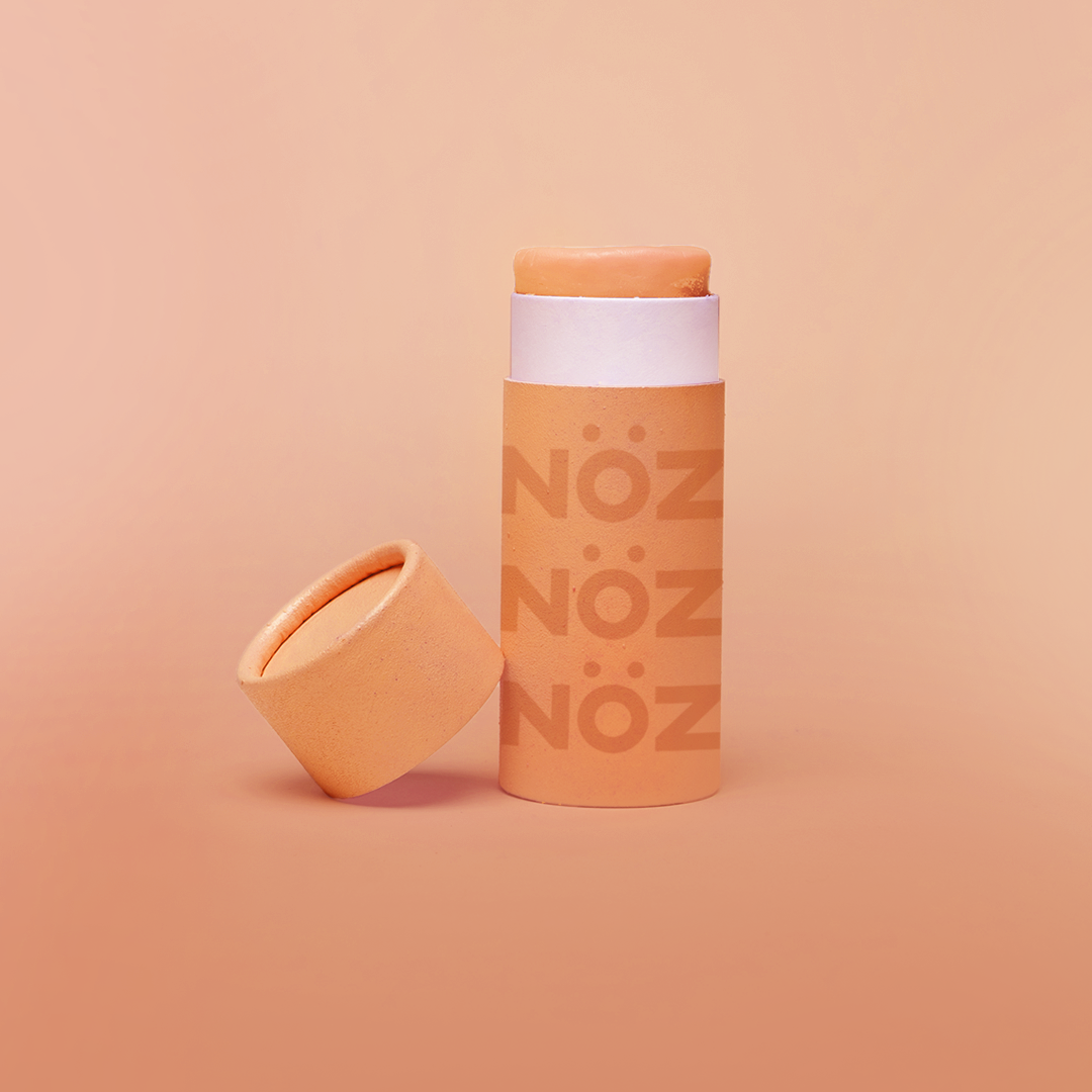 orange noz vegan nose sunscreen stick